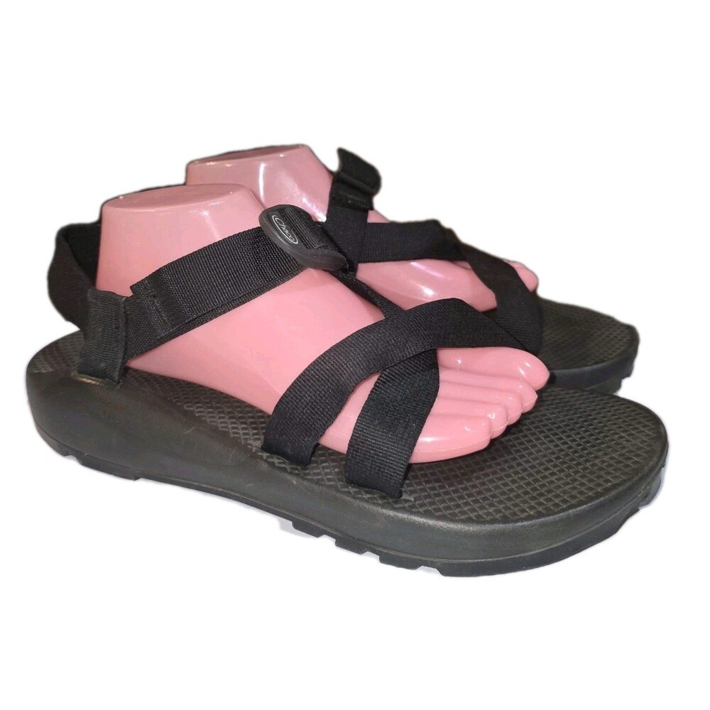 CHACO Z/1 Sz12 Vibram Blk Classic Hiking Sport Beach Water Outdoor Logo Sandals